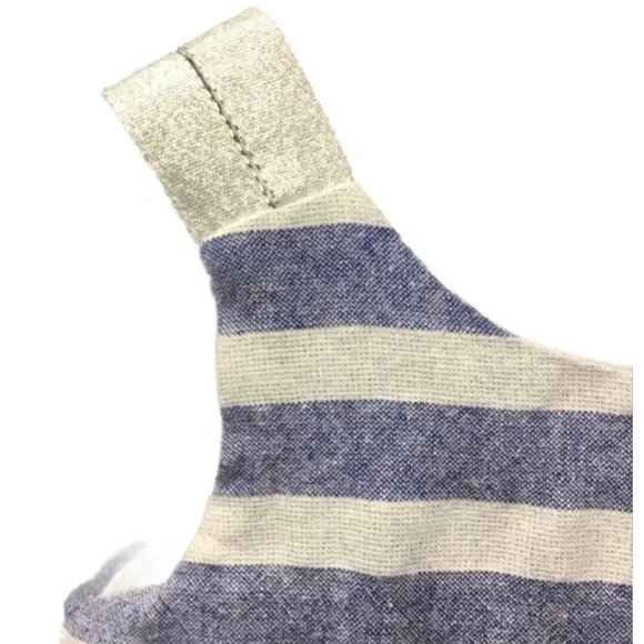 Tahari Dress Baby 2T Blue White‎ Silver Striped Sleeveless Bow Nautical Dress - Picture 5 of 8